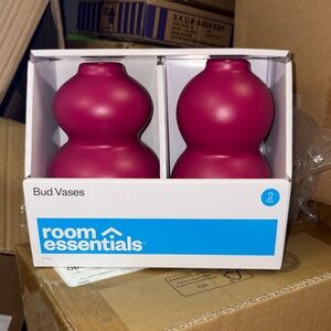 5/$15 Room Essentials Red Bud Vases - Set of 2
